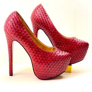 Red Machi high heels 5.5